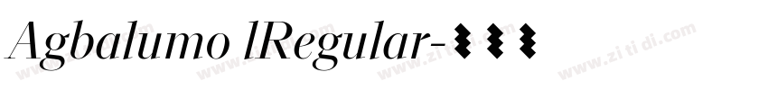 Agbalumo lRegular字体转换 Agbalumo lRegular字体转换